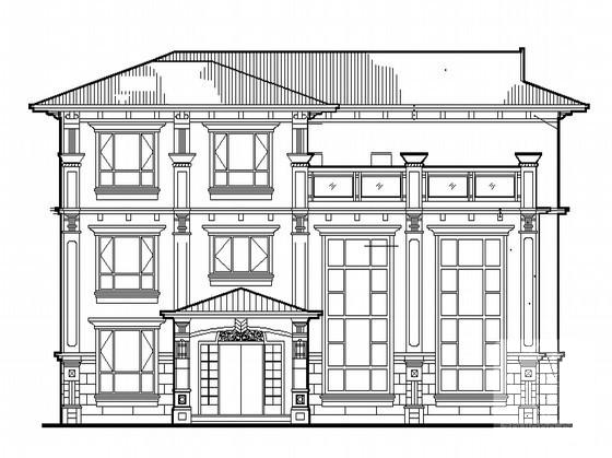 3层花园式别墅建筑施工CAD图纸 - 1