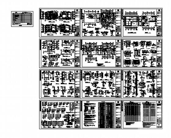 3层花园式别墅建筑施工CAD图纸 - 4