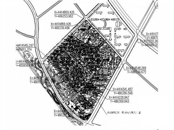 350亩高档别墅区整体规划方案设计CAD图纸 - 1