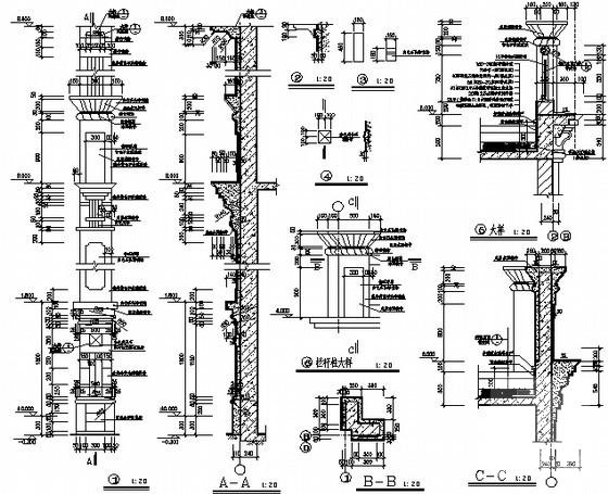 3层框架结构花园式别墅建筑施工CAD图纸（F型） - 1