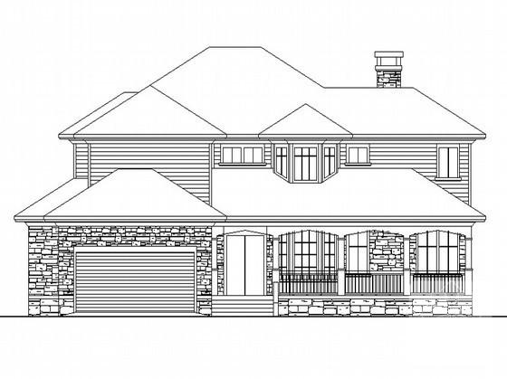 砌体结构2层别墅设计方案（带效果CAD图纸） - 1