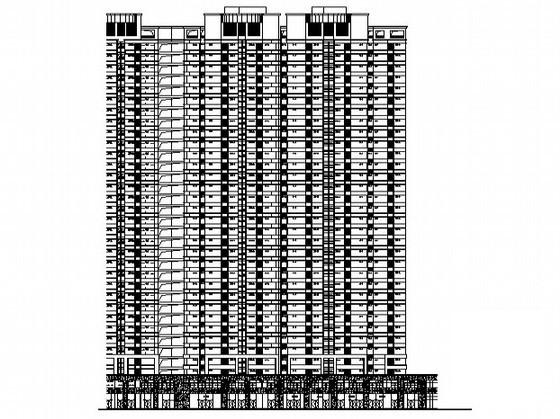 公寓商业工程4号楼裙楼外立面幕墙装饰工程建筑施工CAD图纸 - 2