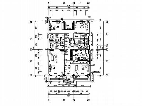 16x25米4层欧式豪华别墅建筑施工CAD图纸 - 1