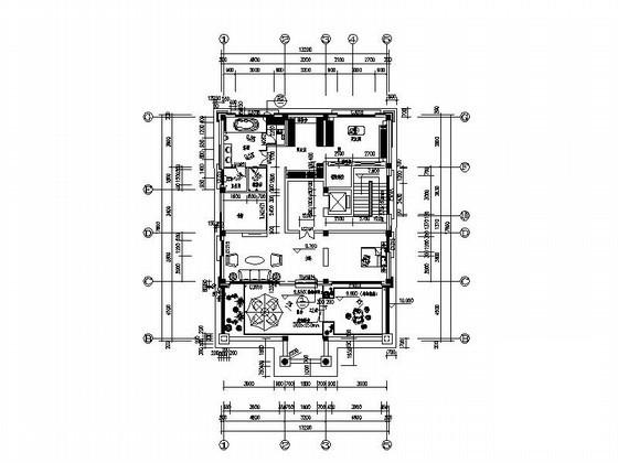 16x25米4层欧式豪华别墅建筑施工CAD图纸 - 3