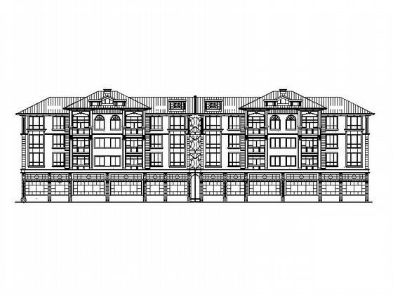 欧陆风格4层住宅楼建筑施工CAD图纸 - 2