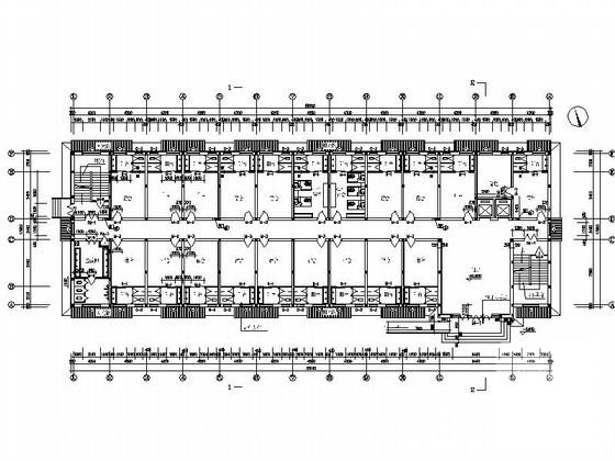 公司7层单身宿舍建筑施工CAD图纸 - 1