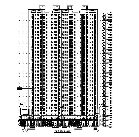 公寓商业工程1号楼裙楼外立面幕墙装饰工程建施CAD施工图纸(说明) - 2