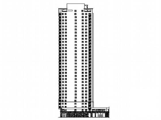 公寓商业工程2号楼裙楼外立面幕墙装饰工程建施CAD施工图纸（说明） - 3