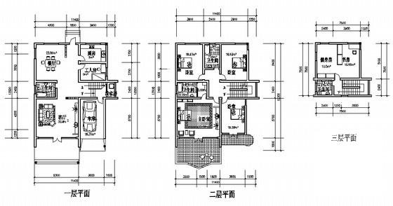 山庄2层B型别墅（五栋）建筑施工CAD图纸 - 5