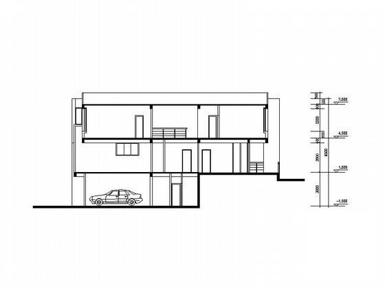 2层现代独栋别墅建筑方案设计CAD图纸（效果图纸） - 3