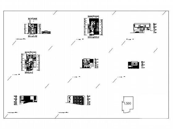 2层现代独栋别墅建筑方案设计CAD图纸（效果图纸） - 5