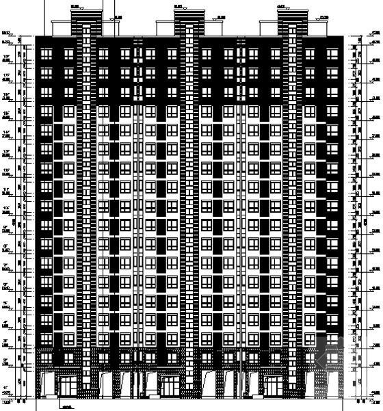 53米现代风格18层住宅楼建筑施工CAD图纸 - 1