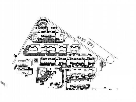 联排花园洋房建筑方案设计CAD图纸 - 1