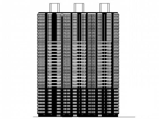 33层综合现代小区项目CAD施工图纸（A段高层住宅楼) - 3