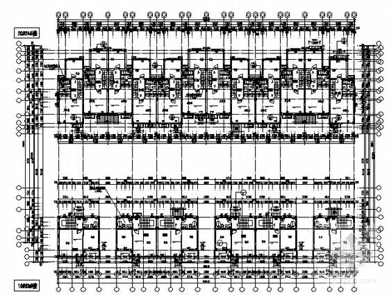 西班牙风格3层联排别墅住宅楼建筑施工CAD图纸（效果图纸、砌体结构） - 4