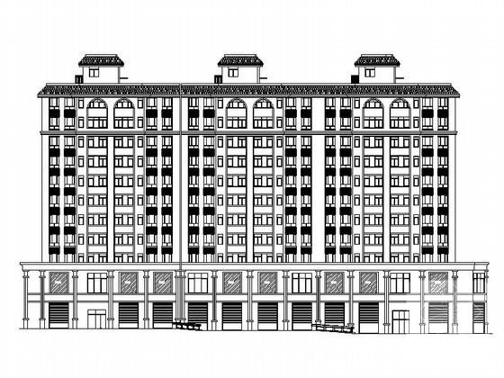 居住小区11层商住楼建筑施工CAD图纸（总） - 5