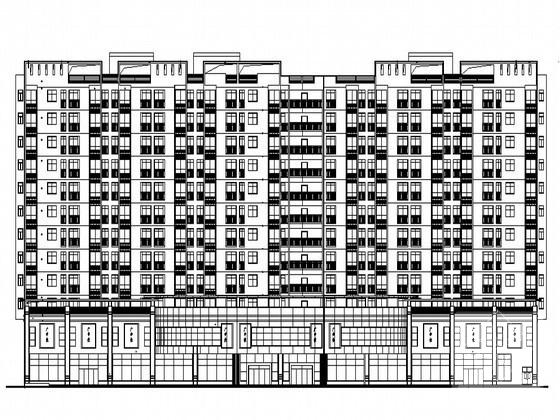 13层框架结构现代风格商业写字楼建筑施工CAD图纸（附效果图纸） - 1