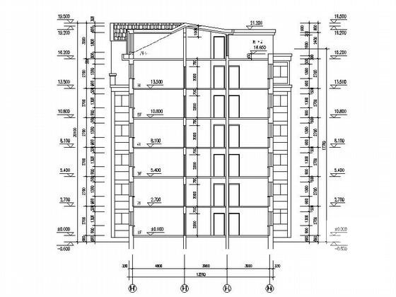 6层塔式住宅楼建筑CAD图纸（总） - 4