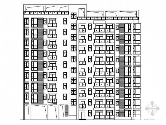 小区9层剪力墙结构大户型住宅楼建筑施工套CAD图纸 - 2