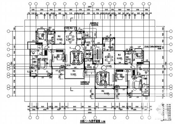 小区9层剪力墙结构大户型住宅楼建筑施工套CAD图纸 - 3