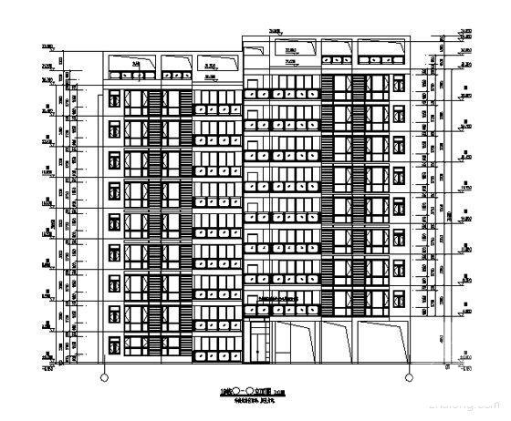 小区9层剪力墙结构大户型住宅楼建筑施工套CAD图纸 - 5