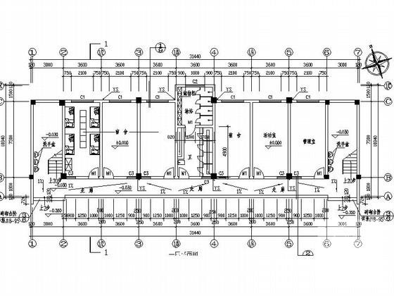 小学4层教师宿舍建筑施工CAD图纸 - 1