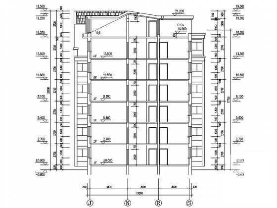 比较实用的6层塔式住宅楼建筑设计CAD图纸 - 2