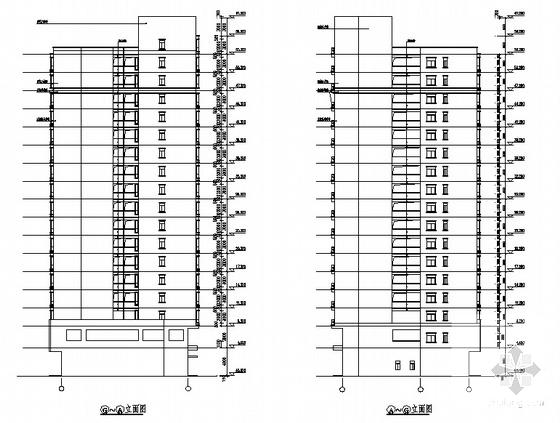 18层住宅楼建筑施工套CAD图纸（节能设计说明及勘察报告） - 1