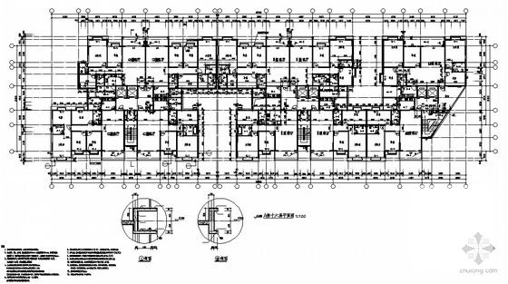 18层住宅楼建筑施工套CAD图纸（节能设计说明及勘察报告） - 5