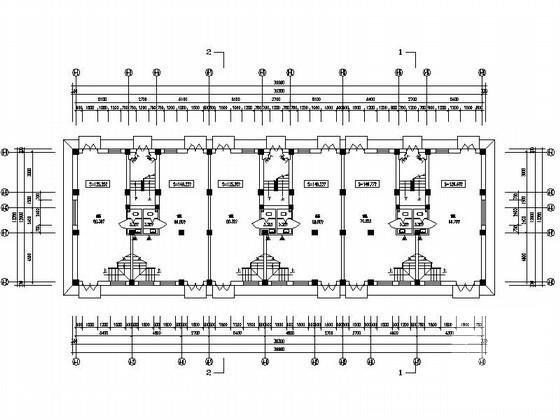 四层塔式商住楼建筑方案CAD图 - 4