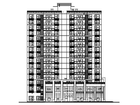 15层住宅商业综合楼建筑施工套CAD图纸（5号楼） - 3