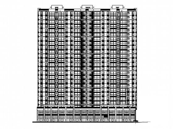 框架剪力墙结构26层住宅商业综合楼建筑施工套CAD图纸（4号楼） - 5