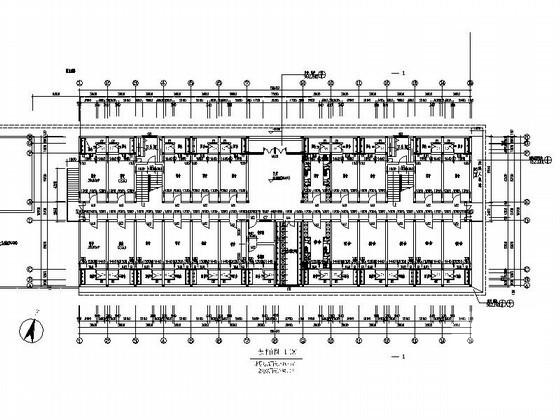 乡中学4层学生宿舍建筑扩初CAD图纸（标注详细） - 3