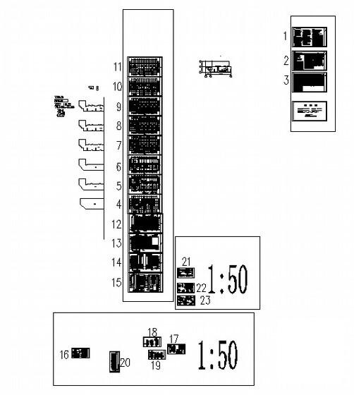 框架结构灾后重建8层商住楼建筑施工CAD图纸 - 4