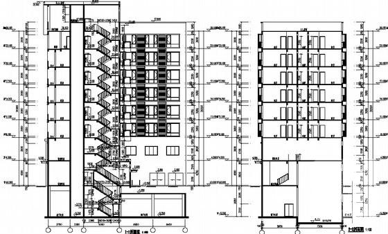 框架结构灾后重建8层商住楼建筑施工CAD图纸 - 5