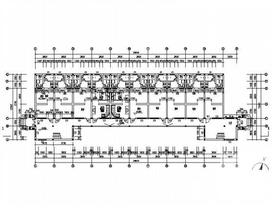 简单的乡中学5层教师宿舍建筑扩初CAD图纸 - 2