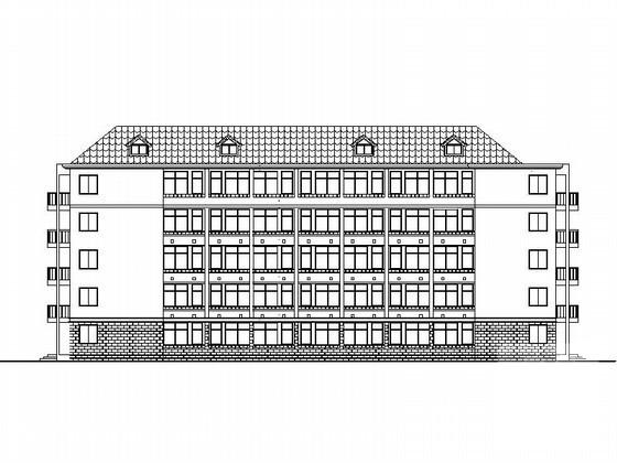 简单的乡中学5层教师宿舍建筑扩初CAD图纸 - 5