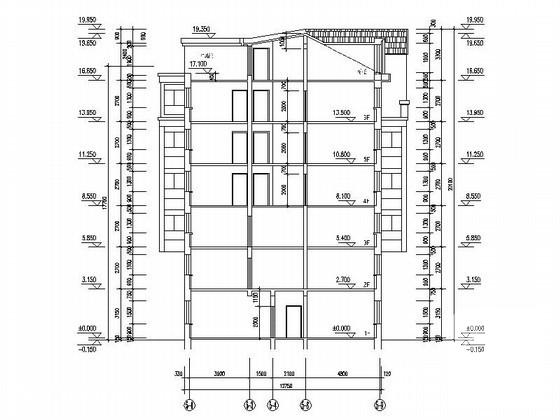 6层塔式商住楼建筑设计CAD图纸 - 1