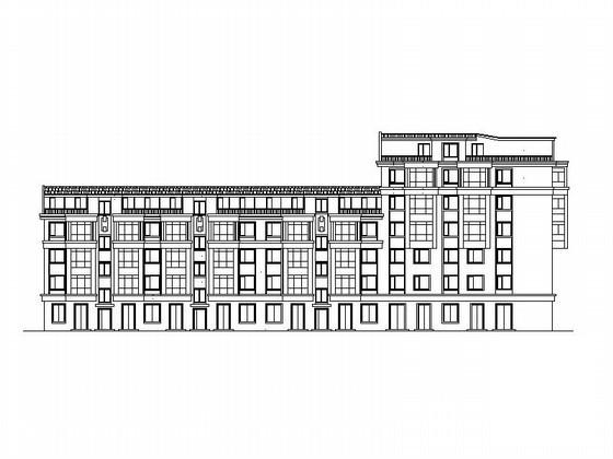 6层塔式商住楼建筑设计CAD图纸 - 2