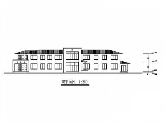 培训中心二套2层别墅建筑方案设计CAD图纸 - 5