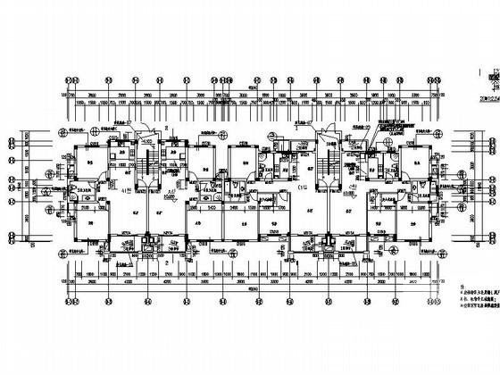 施工图纸6层住宅楼建筑施工CAD图纸 - 3