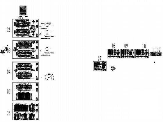 施工图纸6层住宅楼建筑施工CAD图纸 - 4