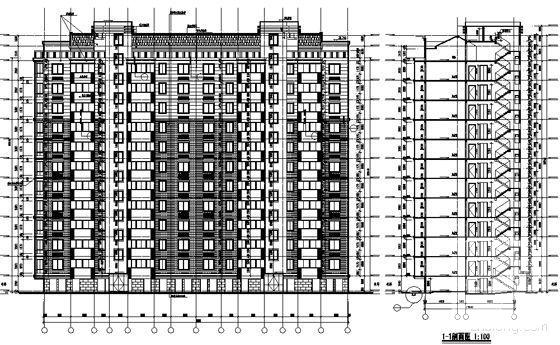 11层住宅楼（带阁楼）建筑施工CAD图纸 - 4