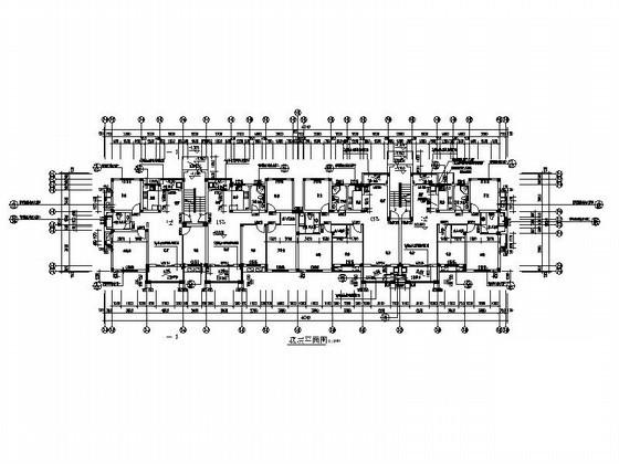 比较精美的6层住宅楼建筑施工CAD图纸| - 1