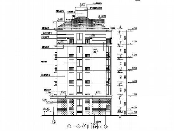 比较精美的6层住宅楼建筑施工CAD图纸| - 2