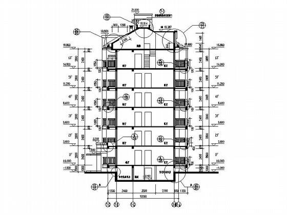 比较精美的6层住宅楼建筑施工CAD图纸| - 5