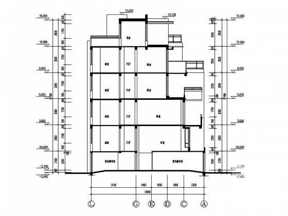 5层板式住宅楼建筑CAD施工图纸 - 3