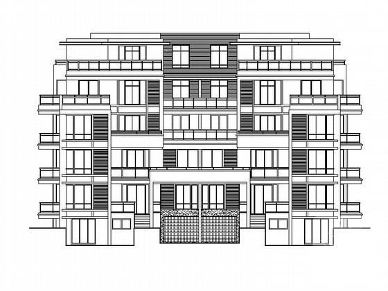 5层板式住宅楼建筑CAD施工图纸 - 4