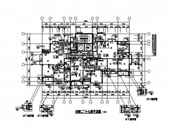 住宅区东地块住宅楼二期建筑施工CAD图纸 - 1