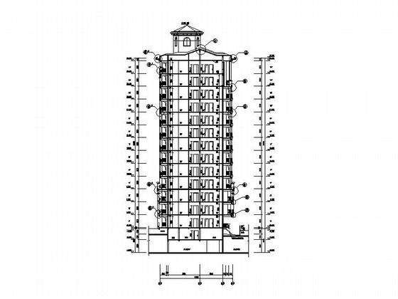 丽州一品小区13层塔式住宅楼建筑施工CAD图纸 - 1